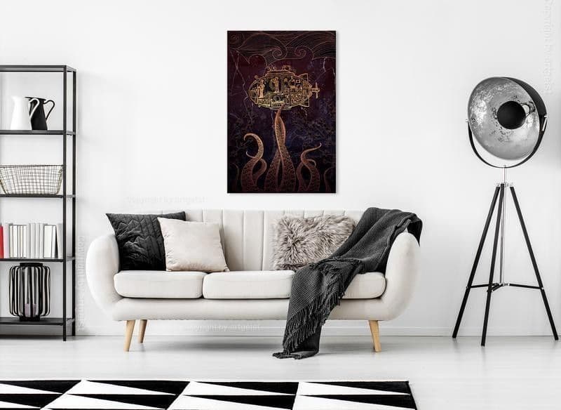 Quadro - Golden Submarine (1 Part) Vertical in Poster e stampe Collezione Casa - Trebisacce, commercioVirtuoso.it