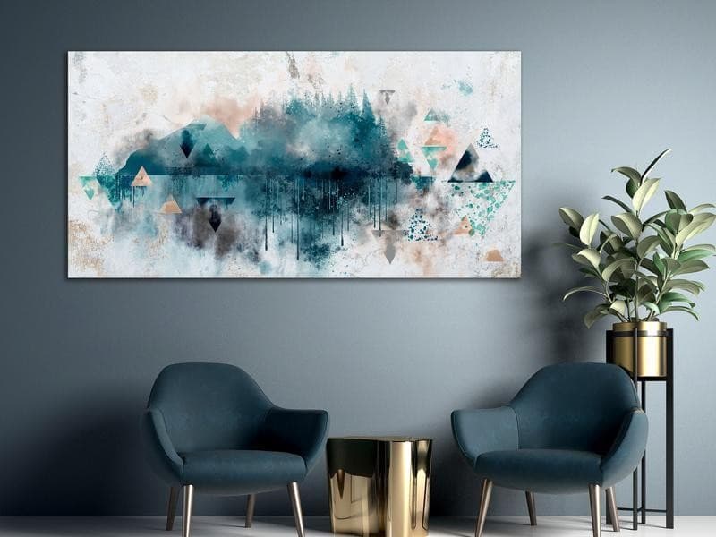 Quadro - Geometric Landscape (1 Part) in Poster e stampe Collezione Casa - Trebisacce, commercioVirtuoso.it