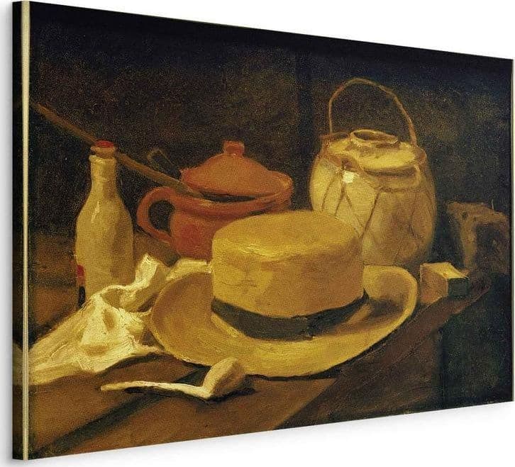 Quadro - Still life with yellow straw hat (Vincent Van Gogh) in Poster e stampe Collezione Casa - Trebisacce, commercioVirtuoso.it