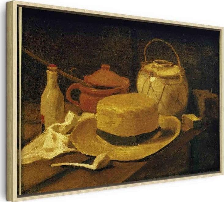 Quadro - Still life with yellow straw hat (Vincent Van Gogh) in Poster e stampe Collezione Casa - Trebisacce, commercioVirtuoso.it