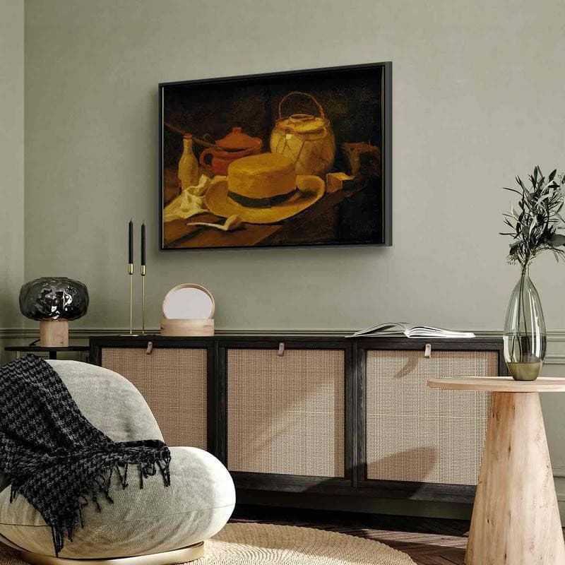 Quadro - Still life with yellow straw hat (Vincent Van Gogh) in Poster e stampe Collezione Casa - Trebisacce, commercioVirtuoso.it