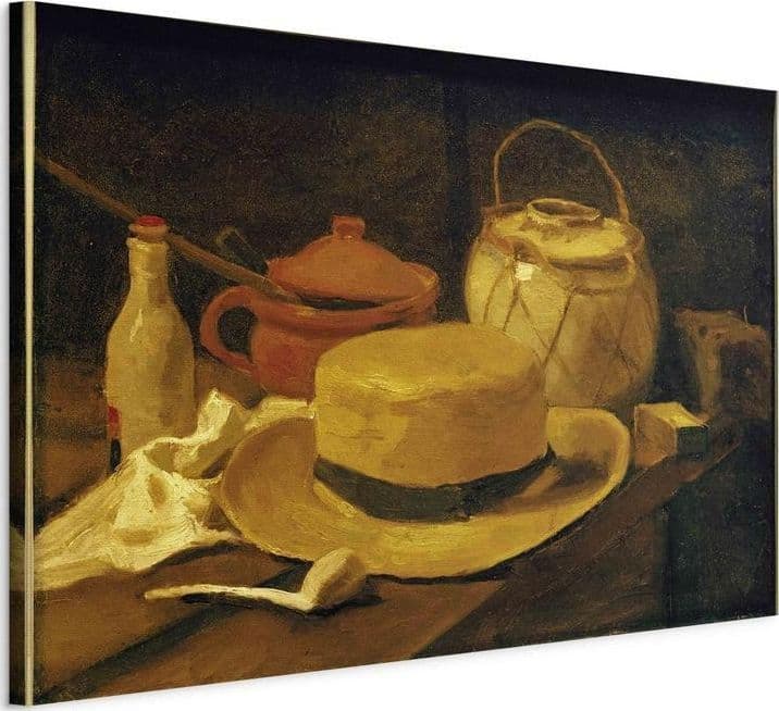 Quadro - Still life with yellow straw hat (Vincent Van Gogh) in Poster e stampe Collezione Casa - Trebisacce, commercioVirtuoso.it