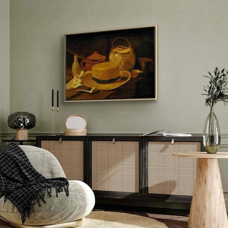 Quadro - Still life with yellow straw hat (Vincent Van Gogh) in Poster e stampe Collezione Casa - Trebisacce, commercioVirtuoso.it
