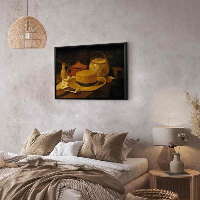 Quadro - Still life with yellow straw hat (Vincent Van Gogh) in Poster e stampe Collezione Casa - Trebisacce, commercioVirtuoso.it