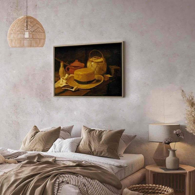 Quadro - Still life with yellow straw hat (Vincent Van Gogh) in Poster e stampe Collezione Casa - Trebisacce, commercioVirtuoso.it