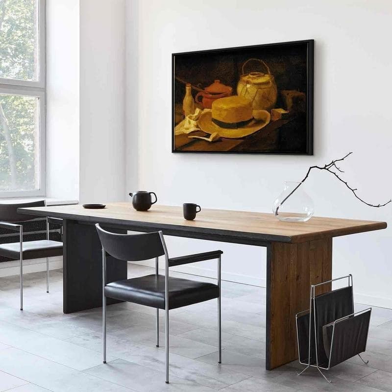 Quadro - Still life with yellow straw hat (Vincent Van Gogh) in Poster e stampe Collezione Casa - Trebisacce, commercioVirtuoso.it