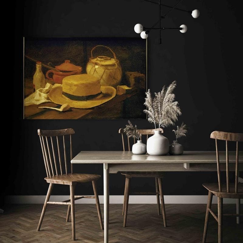 Quadro - Still life with yellow straw hat (Vincent Van Gogh) in Poster e stampe Collezione Casa - Trebisacce, commercioVirtuoso.it