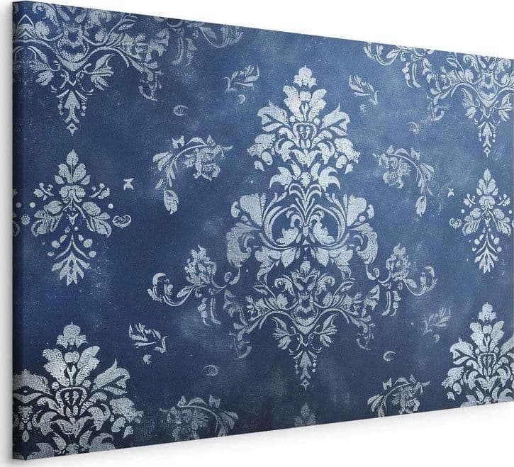 Quadro - Retro Ornament Decorative Motif in Worn Blues in Poster e stampe Collezione Casa - Trebisacce, commercioVirtuoso.it