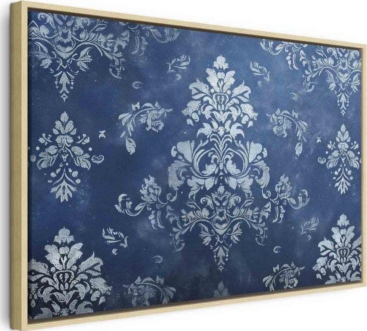 Quadro - Retro Ornament Decorative Motif in Worn Blues in Poster e stampe Collezione Casa - Trebisacce, commercioVirtuoso.it