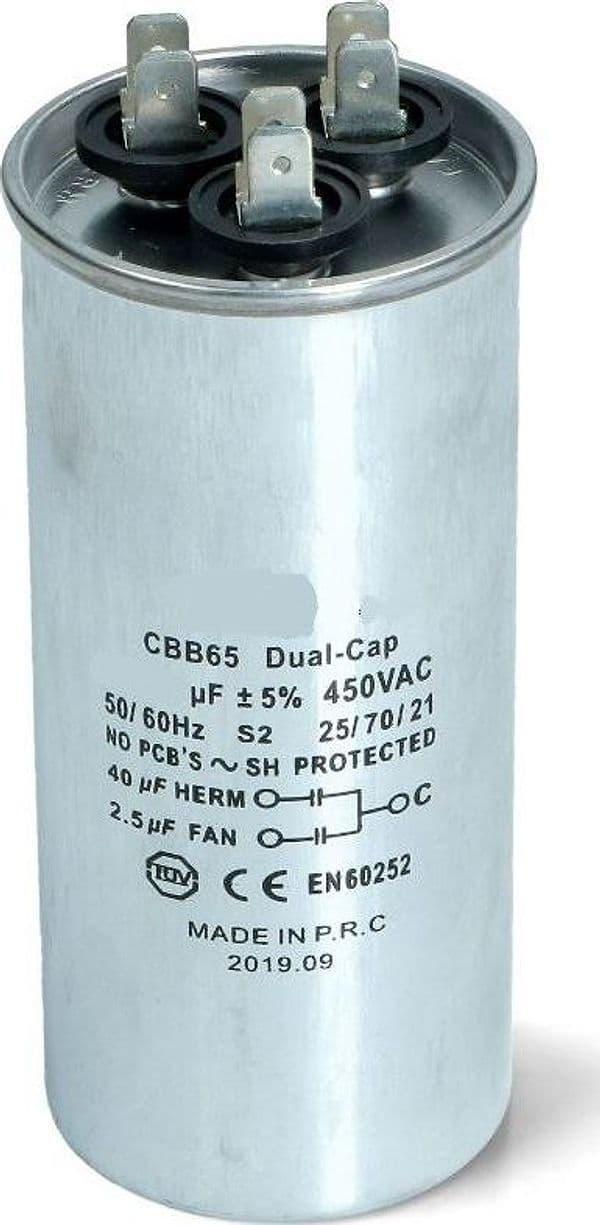 CONDENSATORE 35+1,5µF 3 CONTATTI 450VAC PER CONDIZIONATORI CLIMATIZZATORI in prodotto EuroStore07 - Alatri, commercioVirtuoso.it