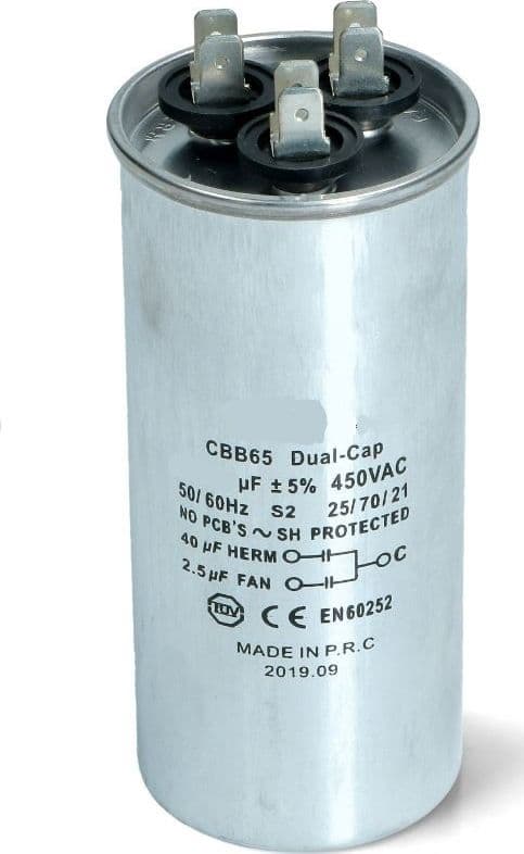 CONDENSATORE 35+1,5µF 3 CONTATTI 450VAC PER CONDIZIONATORI CLIMATIZZATORI in prodotto EuroStore07 - Alatri, commercioVirtuoso.it