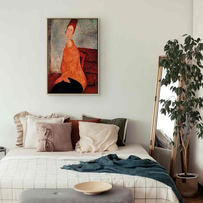 Quadro - Jeanne Hebuterne in a Yellow Sweater in Poster e stampe Collezione Casa - Trebisacce, commercioVirtuoso.it