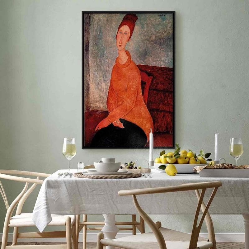 Quadro - Jeanne Hebuterne in a Yellow Sweater in Poster e stampe Collezione Casa - Trebisacce, commercioVirtuoso.it
