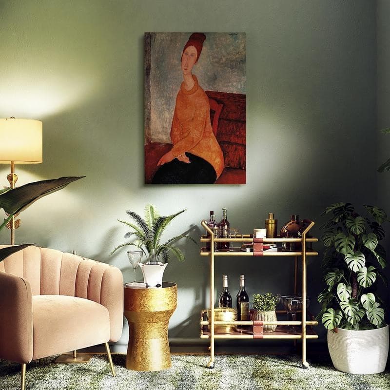 Quadro - Jeanne Hebuterne in a Yellow Sweater in Poster e stampe Collezione Casa - Trebisacce, commercioVirtuoso.it