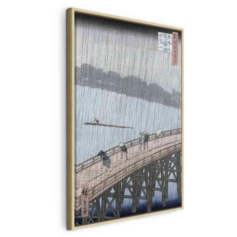 Quadro - Sudden Shower over Shin-Ohashi Bridge and Atake (Ohashi Atake no Yudachi) from the series Meisho Edo Hyakkei (O in Poster e stampe Collezione Casa - Trebisacce, commercioVirtuoso.it