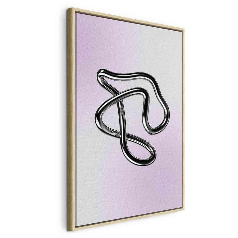 Quadro - Silver Intricacies - Fluid Metallic Figure on a Gradient Background in Poster e stampe Collezione Casa - Trebisacce, commercioVirtuoso.it