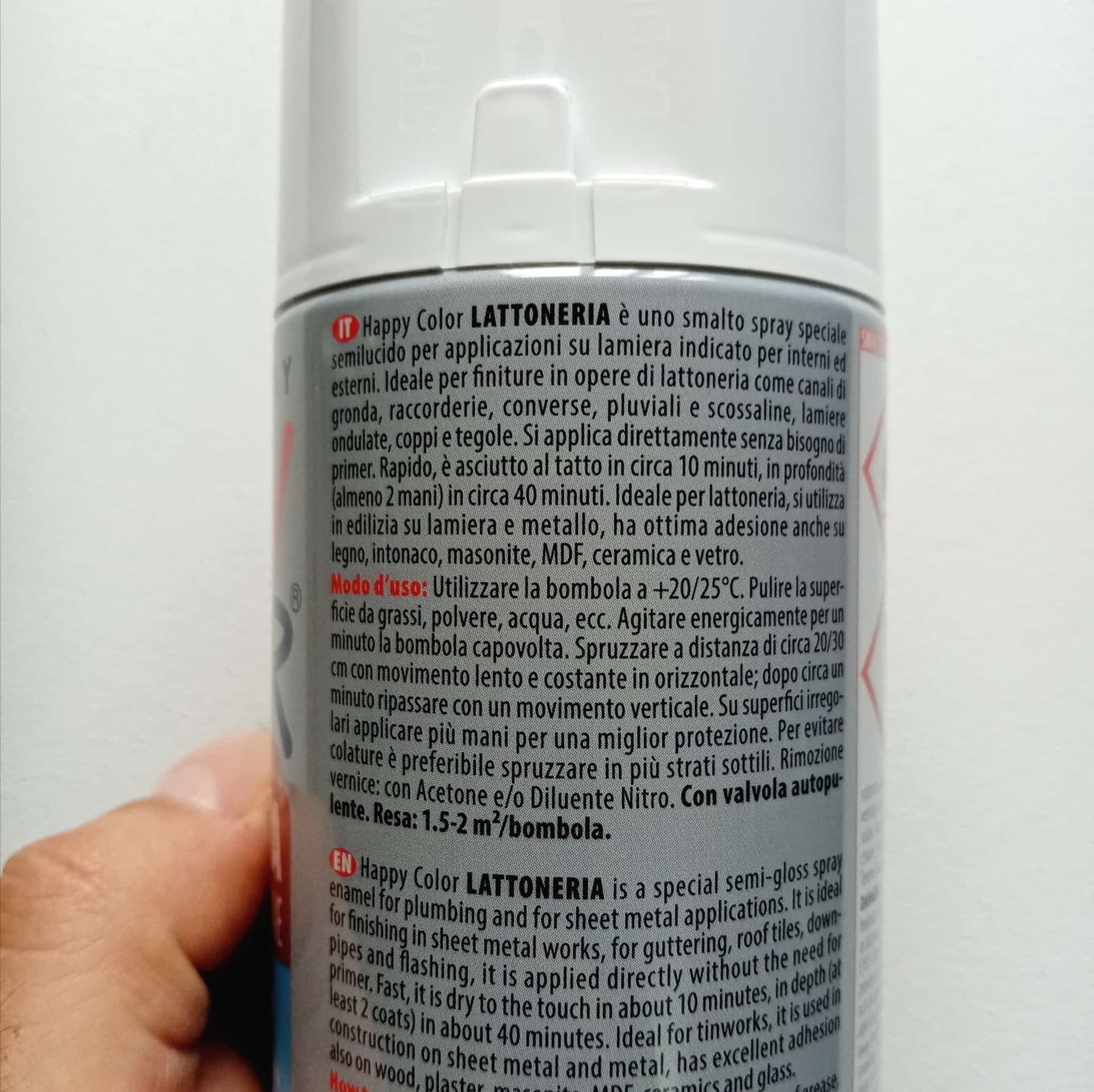 Saratoga Rosso Coppo semilucido bomboletta vernice happy color lattoneria spray 400ml per lamiera legno ferro muro carta in Vernice a spray Aloiserw.com - Altomonte, commercioVirtuoso.it