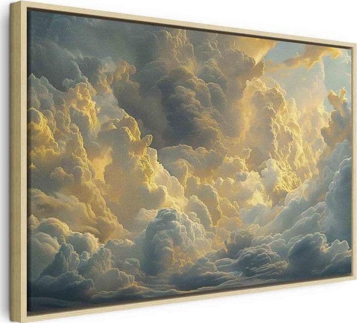 Quadro - Last Breath of the Day: Clouds Illuminated by Evening Glow in Poster e stampe Collezione Casa - Trebisacce, commercioVirtuoso.it