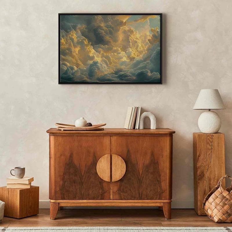 Quadro - Last Breath of the Day: Clouds Illuminated by Evening Glow in Poster e stampe Collezione Casa - Trebisacce, commercioVirtuoso.it