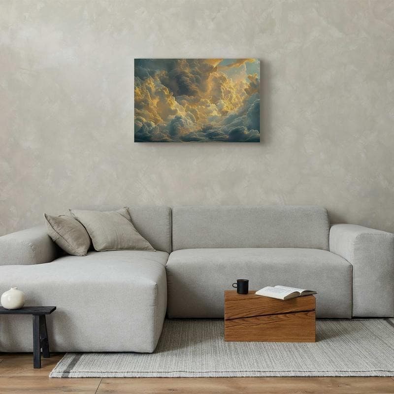 Quadro - Last Breath of the Day: Clouds Illuminated by Evening Glow in Poster e stampe Collezione Casa - Trebisacce, commercioVirtuoso.it