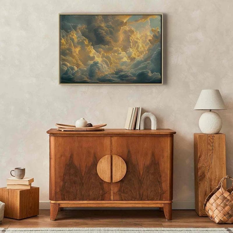 Quadro - Last Breath of the Day: Clouds Illuminated by Evening Glow in Poster e stampe Collezione Casa - Trebisacce, commercioVirtuoso.it