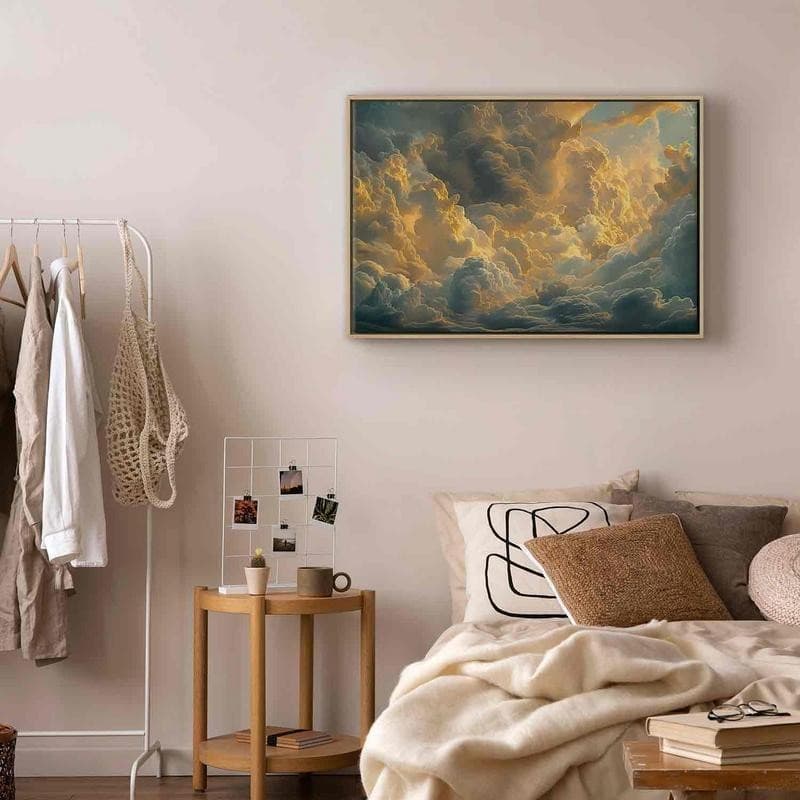Quadro - Last Breath of the Day: Clouds Illuminated by Evening Glow in Poster e stampe Collezione Casa - Trebisacce, commercioVirtuoso.it