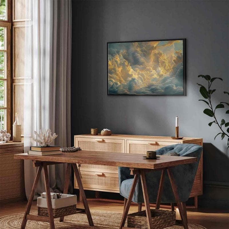 Quadro - Last Breath of the Day: Clouds Illuminated by Evening Glow in Poster e stampe Collezione Casa - Trebisacce, commercioVirtuoso.it
