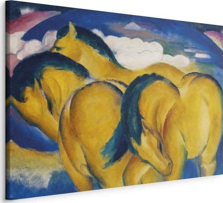 Quadro - Little Yellow Horses (Franz Marc) in Poster e stampe Collezione Casa - Trebisacce, commercioVirtuoso.it