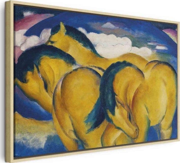 Quadro - Little Yellow Horses (Franz Marc) in Poster e stampe Collezione Casa - Trebisacce, commercioVirtuoso.it