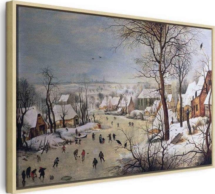 Quadro - Winter Landscape with Birdtrap (Pieter Bruegel the Elder) in Poster e stampe Collezione Casa - Trebisacce, commercioVirtuoso.it