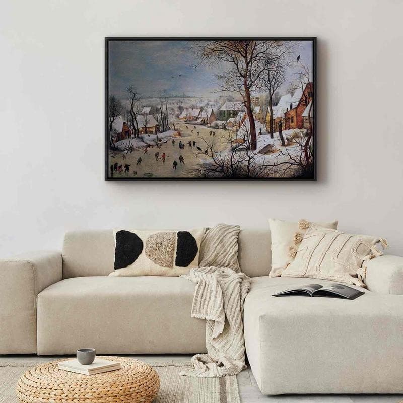 Quadro - Winter Landscape with Birdtrap (Pieter Bruegel the Elder) in Poster e stampe Collezione Casa - Trebisacce, commercioVirtuoso.it