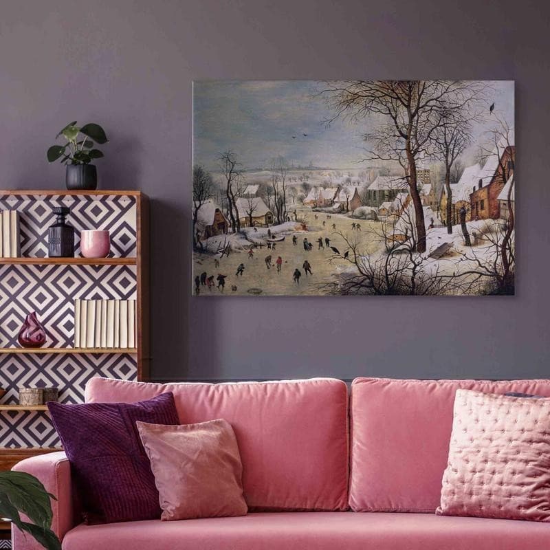 Quadro - Winter Landscape with Birdtrap (Pieter Bruegel the Elder) in Poster e stampe Collezione Casa - Trebisacce, commercioVirtuoso.it