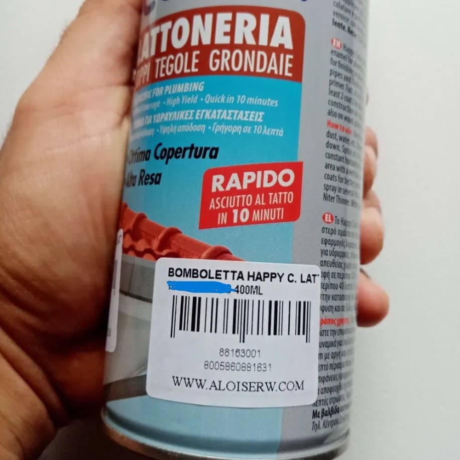 Saratoga Rosso Siena semilucido bomboletta vernice happy color lattoneria spray 400ml per lamiera legno ferro muro carta in Vernice a spray Aloiserw.com - Altomonte, commercioVirtuoso.it