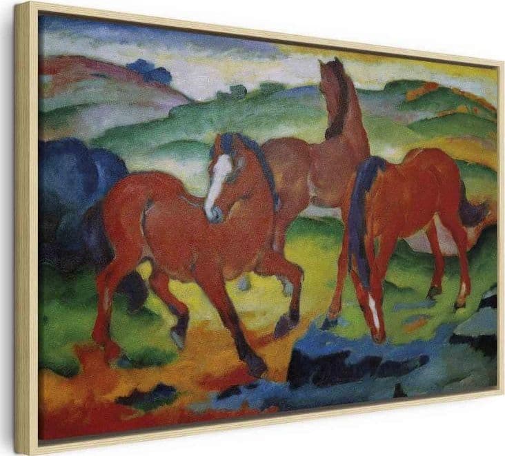 Quadro - The Red Horses (Grazing Horses IV) (Franz Marc) in Poster e stampe Collezione Casa - Trebisacce, commercioVirtuoso.it