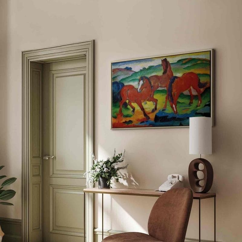 Quadro - The Red Horses (Grazing Horses IV) (Franz Marc) in Poster e stampe Collezione Casa - Trebisacce, commercioVirtuoso.it