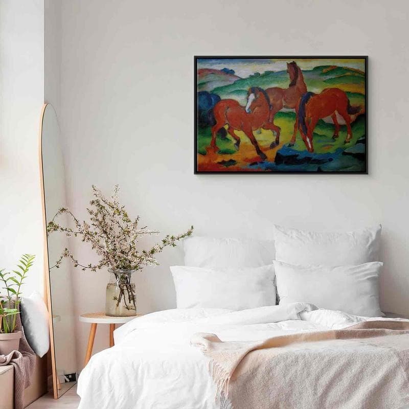 Quadro - The Red Horses (Grazing Horses IV) (Franz Marc) in Poster e stampe Collezione Casa - Trebisacce, commercioVirtuoso.it
