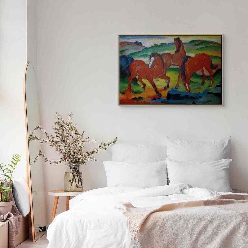 Quadro - The Red Horses (Grazing Horses IV) (Franz Marc) in Poster e stampe Collezione Casa - Trebisacce, commercioVirtuoso.it