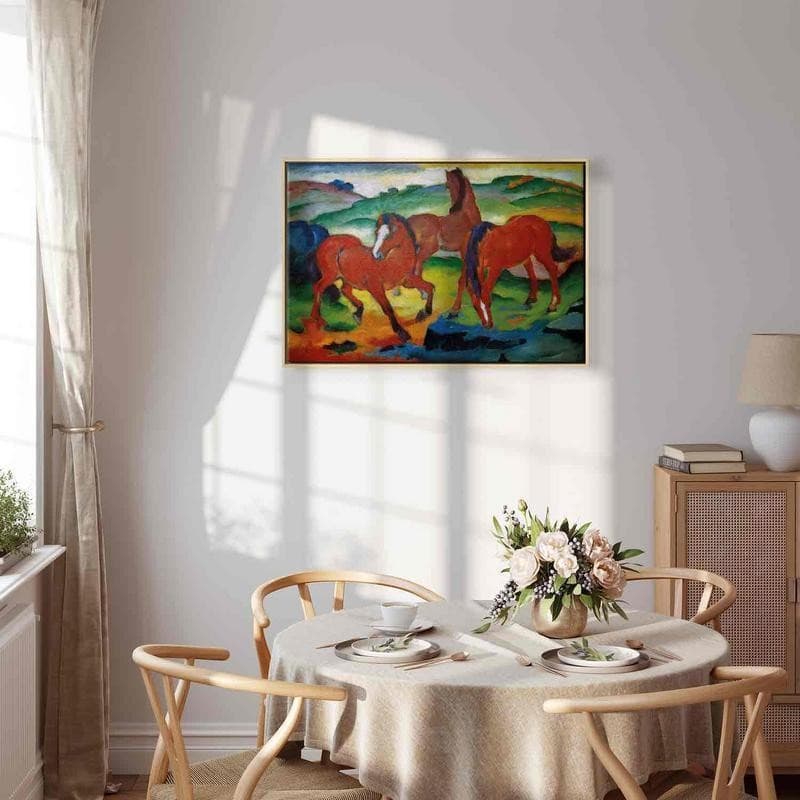 Quadro - The Red Horses (Grazing Horses IV) (Franz Marc) in Poster e stampe Collezione Casa - Trebisacce, commercioVirtuoso.it
