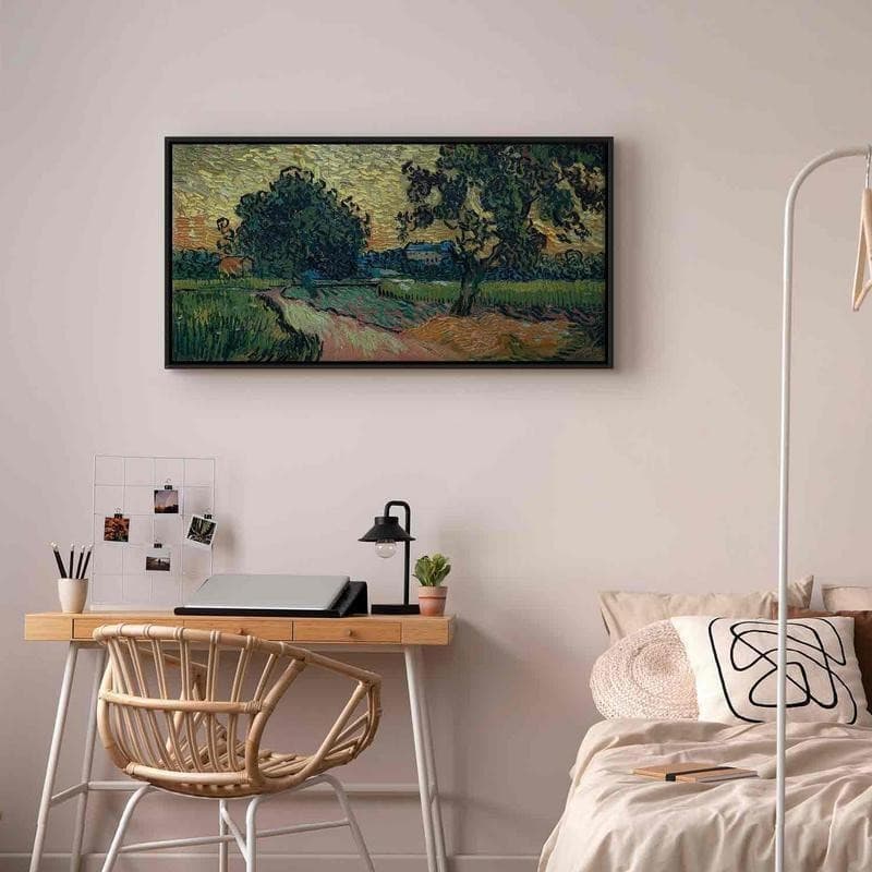 Quadro - Landscape with the Chateau of Auvers at Sunset (Vincent Van Gogh) in Poster e stampe Collezione Casa - Trebisacce, commercioVirtuoso.it