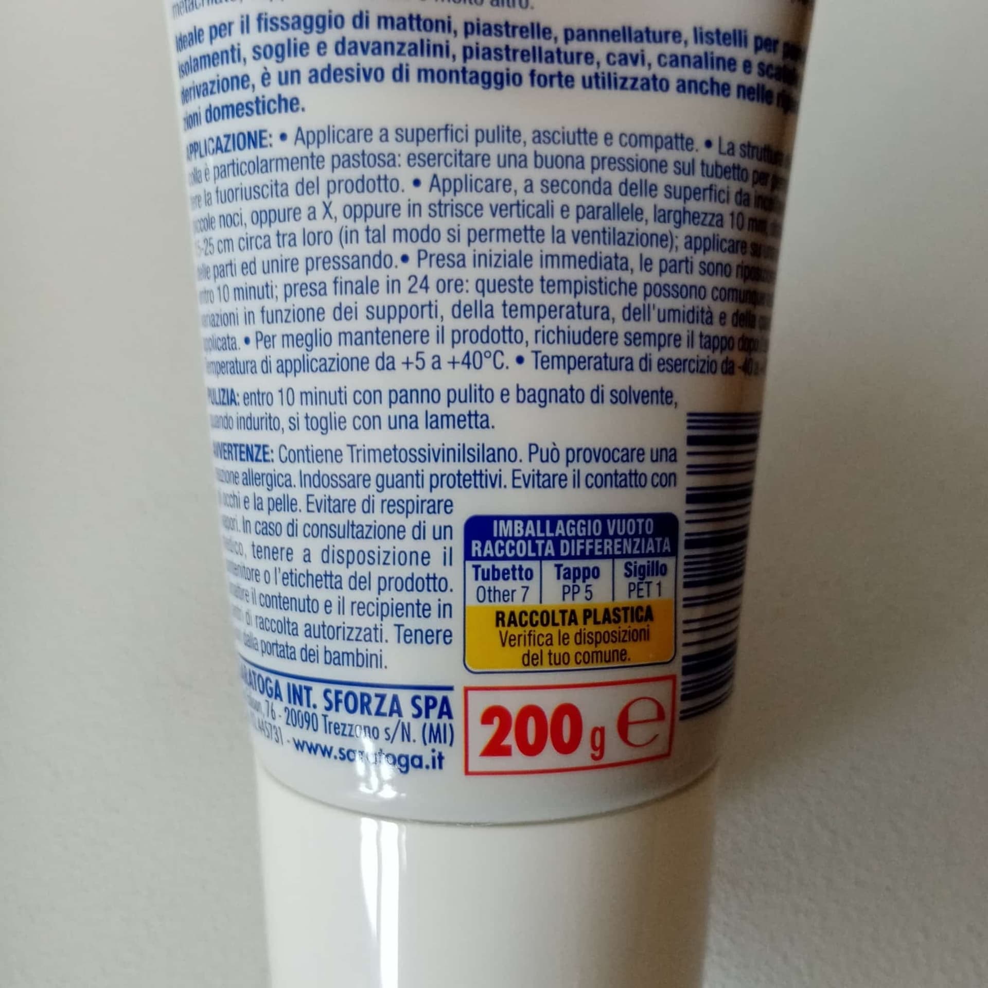 La Colla Americana 200gr colla bianca universale a presa rapida per esterni ed interni in Adesivi universali Aloiserw.com - Altomonte, commercioVirtuoso.it