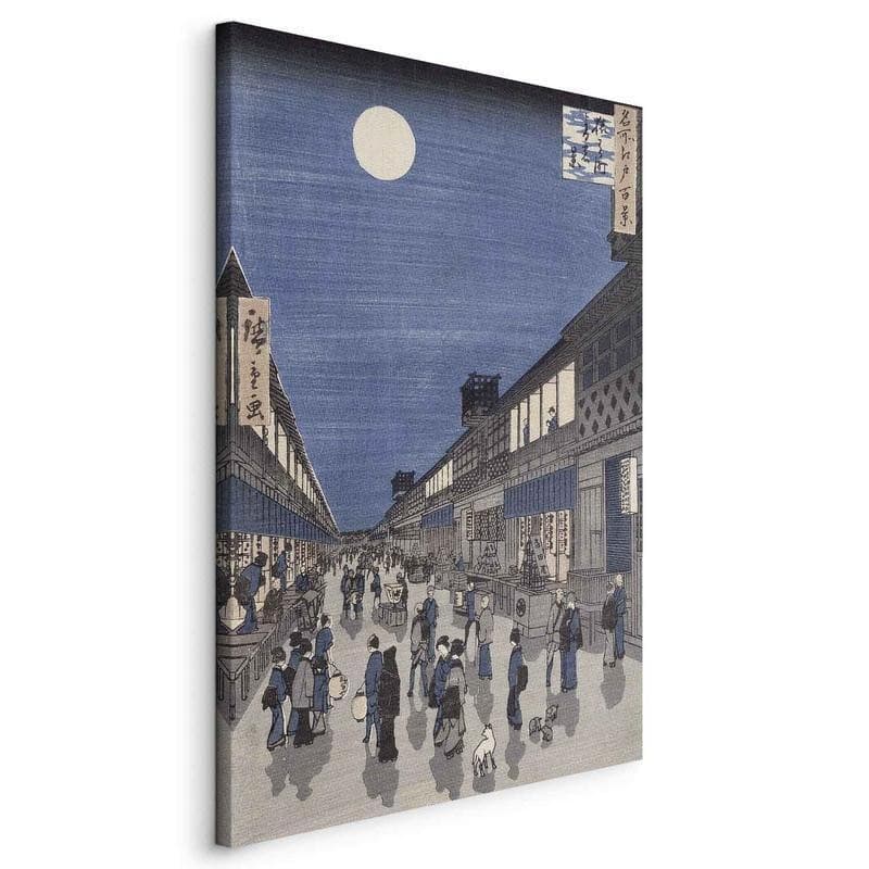 Quadro - Night time view of Saruwaka Street from Meisho Edo Hyakkei (One Hundred Views of Edo) (Utagawa Hiroshige) in Poster e stampe Collezione Casa - Trebisacce, commercioVirtuoso.it