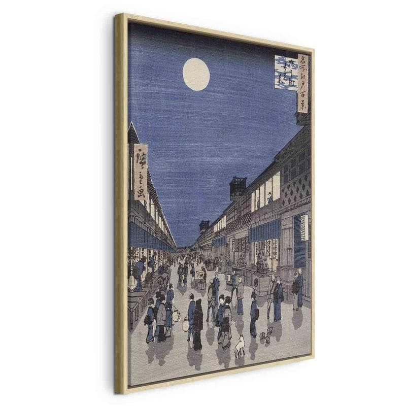 Quadro - Night time view of Saruwaka Street from Meisho Edo Hyakkei (One Hundred Views of Edo) (Utagawa Hiroshige) in Poster e stampe Collezione Casa - Trebisacce, commercioVirtuoso.it