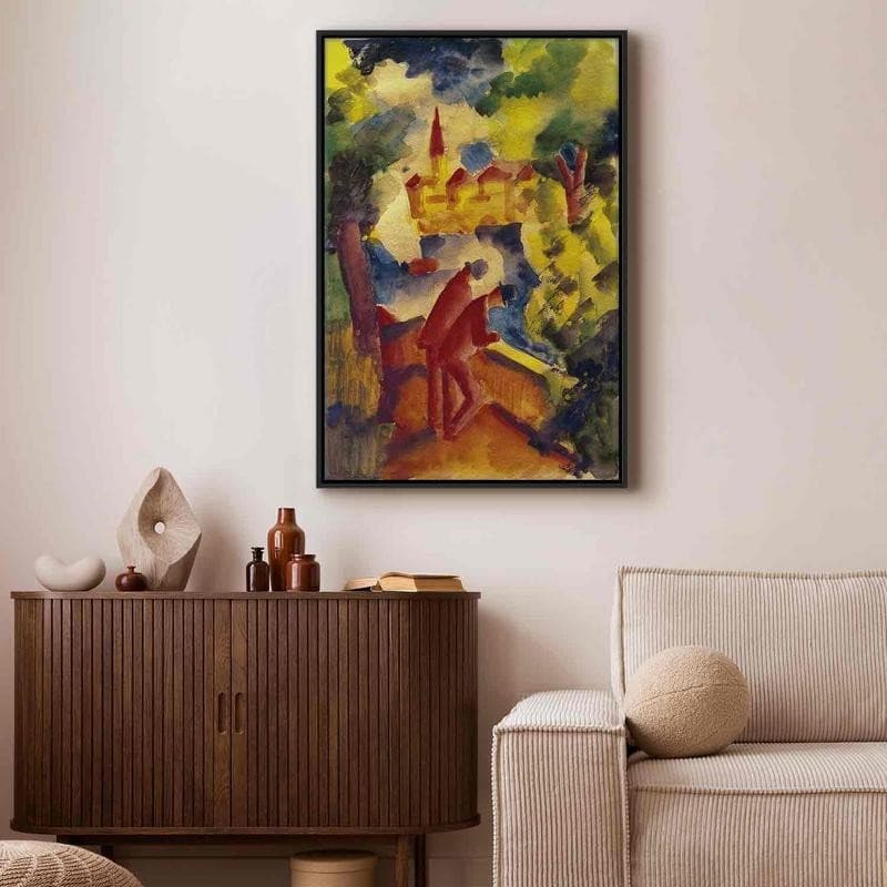 Quadro - Männer auf der Straße am See (August Macke) in Disegni Collezione Casa - Trebisacce, commercioVirtuoso.it
