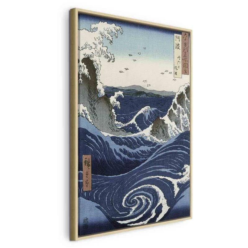 Quadro - View of the Naruto whirlpools at Awa from the series Rokuju-yoshu Meisho zue (Utagawa Hiroshige) in Poster e stampe Collezione Casa - Trebisacce, commercioVirtuoso.it