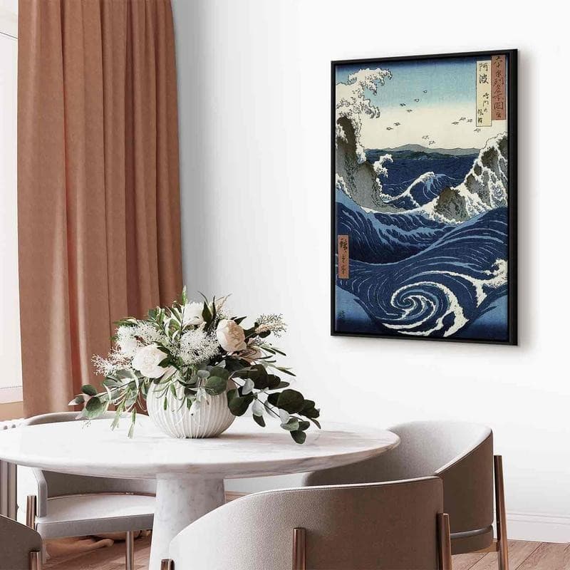 Quadro - View of the Naruto whirlpools at Awa from the series Rokuju-yoshu Meisho zue (Utagawa Hiroshige) in Poster e stampe Collezione Casa - Trebisacce, commercioVirtuoso.it