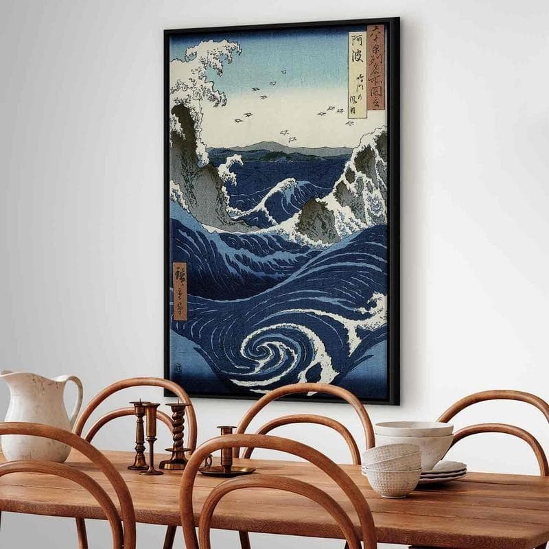 Quadro - View of the Naruto whirlpools at Awa from the series Rokuju-yoshu Meisho zue (Utagawa Hiroshige) in Poster e stampe Collezione Casa - Trebisacce, commercioVirtuoso.it