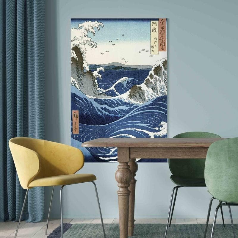 Quadro - View of the Naruto whirlpools at Awa from the series Rokuju-yoshu Meisho zue (Utagawa Hiroshige) in Poster e stampe Collezione Casa - Trebisacce, commercioVirtuoso.it