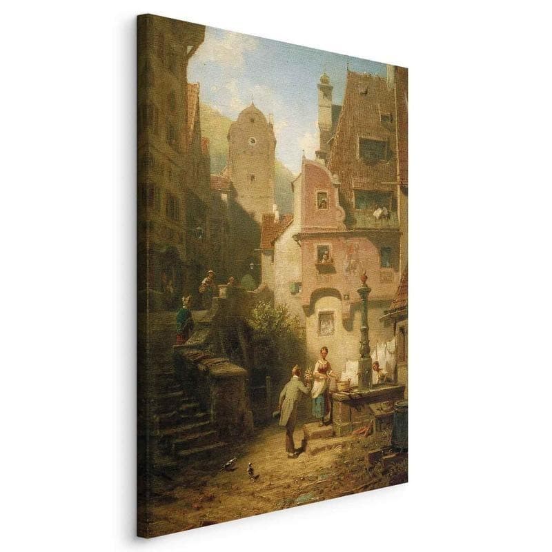 Quadro - Well-Wisher Presenting Flowers (Carl Spitzweg) in Poster e stampe Collezione Casa - Trebisacce, commercioVirtuoso.it