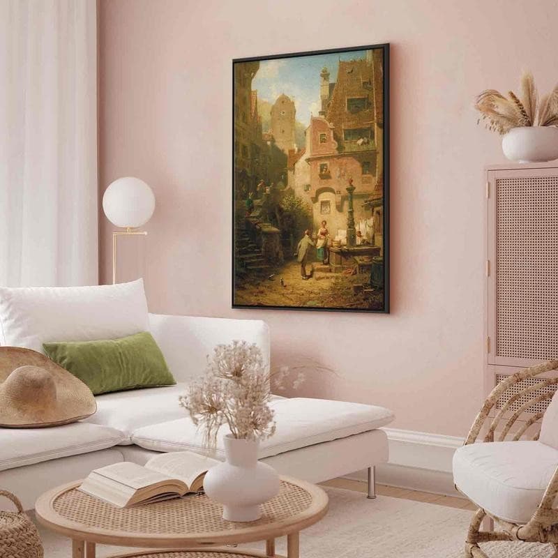 Quadro - Well-Wisher Presenting Flowers (Carl Spitzweg) in Poster e stampe Collezione Casa - Trebisacce, commercioVirtuoso.it