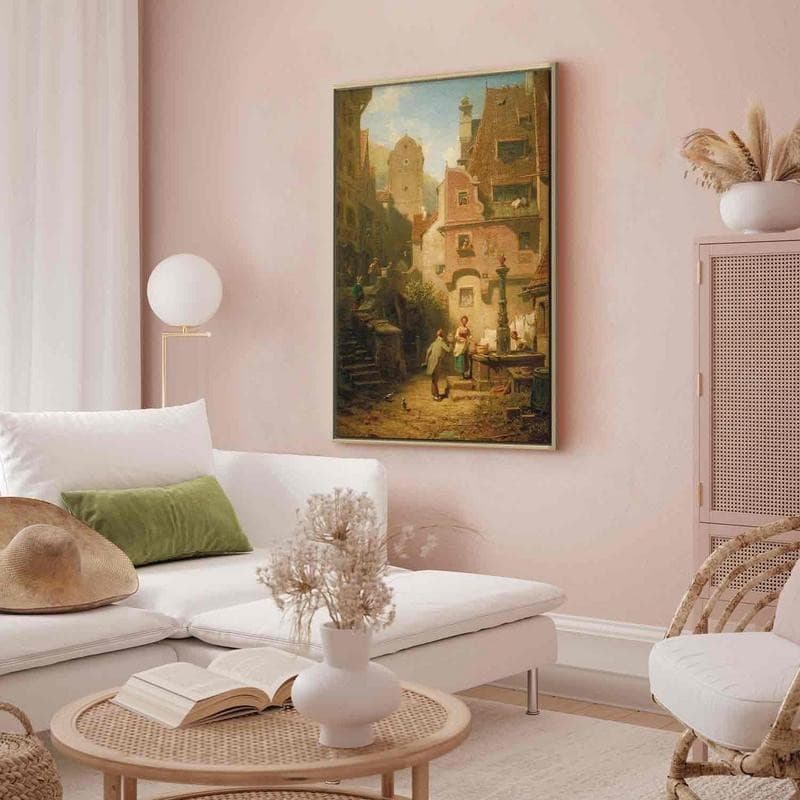 Quadro - Well-Wisher Presenting Flowers (Carl Spitzweg) in Poster e stampe Collezione Casa - Trebisacce, commercioVirtuoso.it